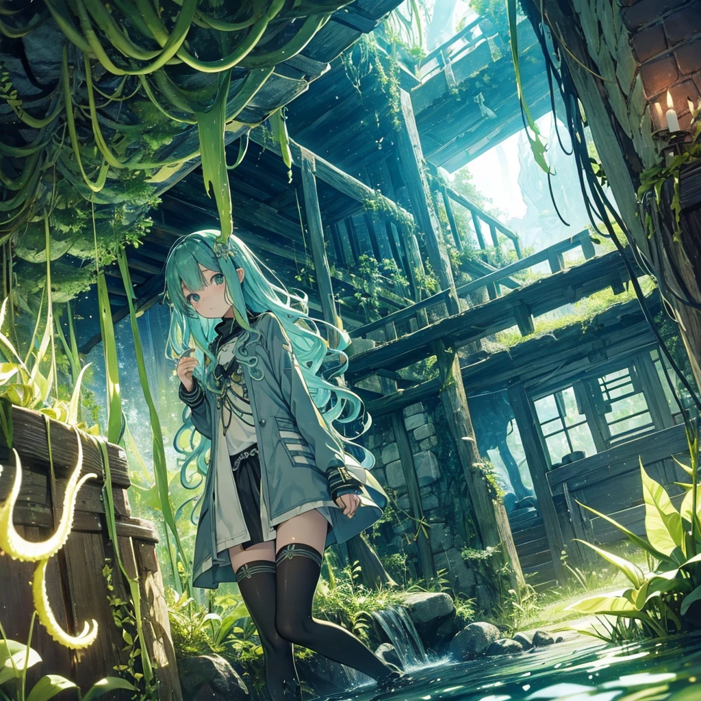 Tentacles、Tentaclesの魔物、Inside the cave、I'm damp、何本ものTentacles、Wavy、Feeling unwell、green、that&#39;Slimy、At the mysterious lake、muddy lake、greenの湖、greenの水、Water Drop、constrained