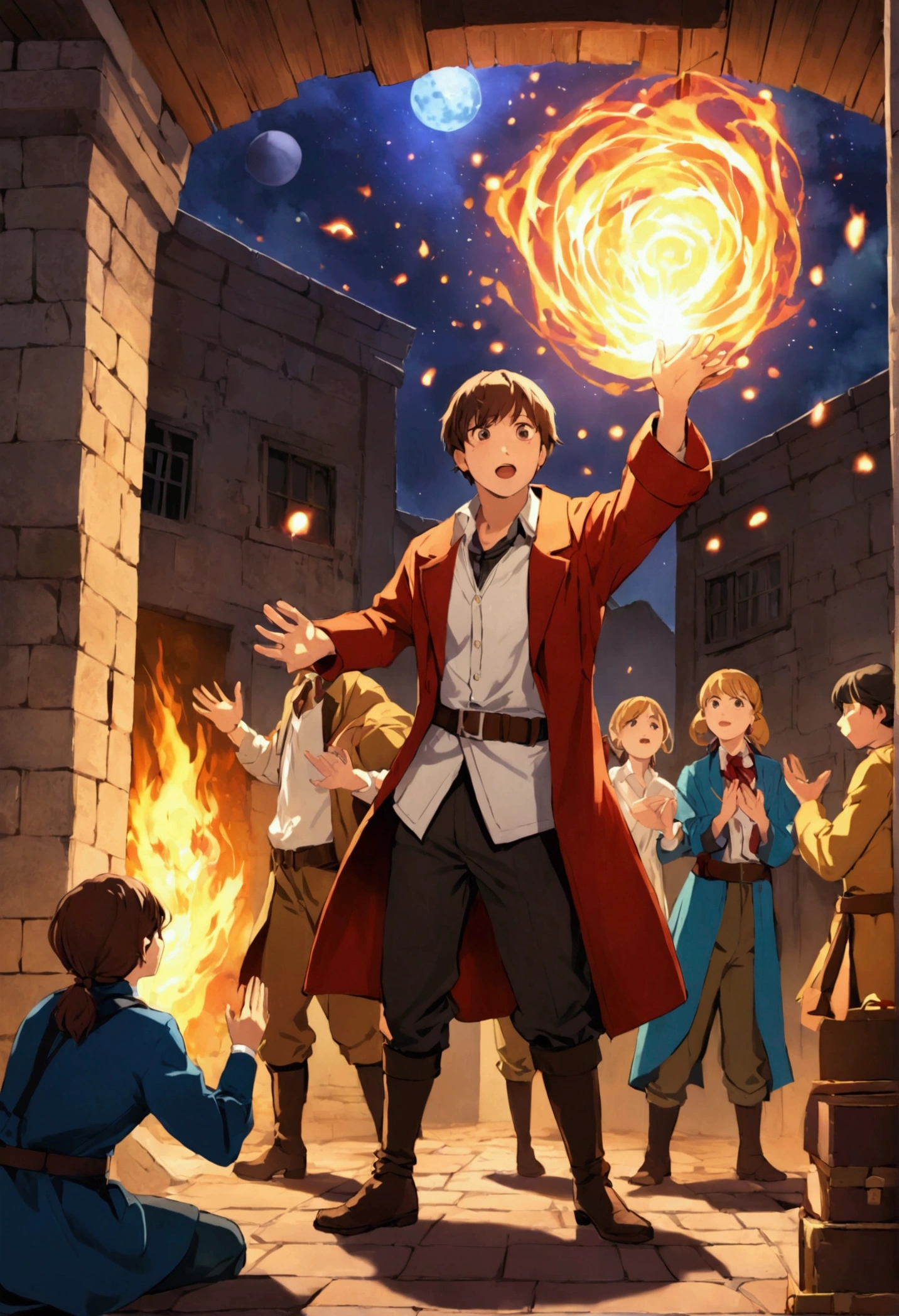 A scene of a tells us how to act in case of danger