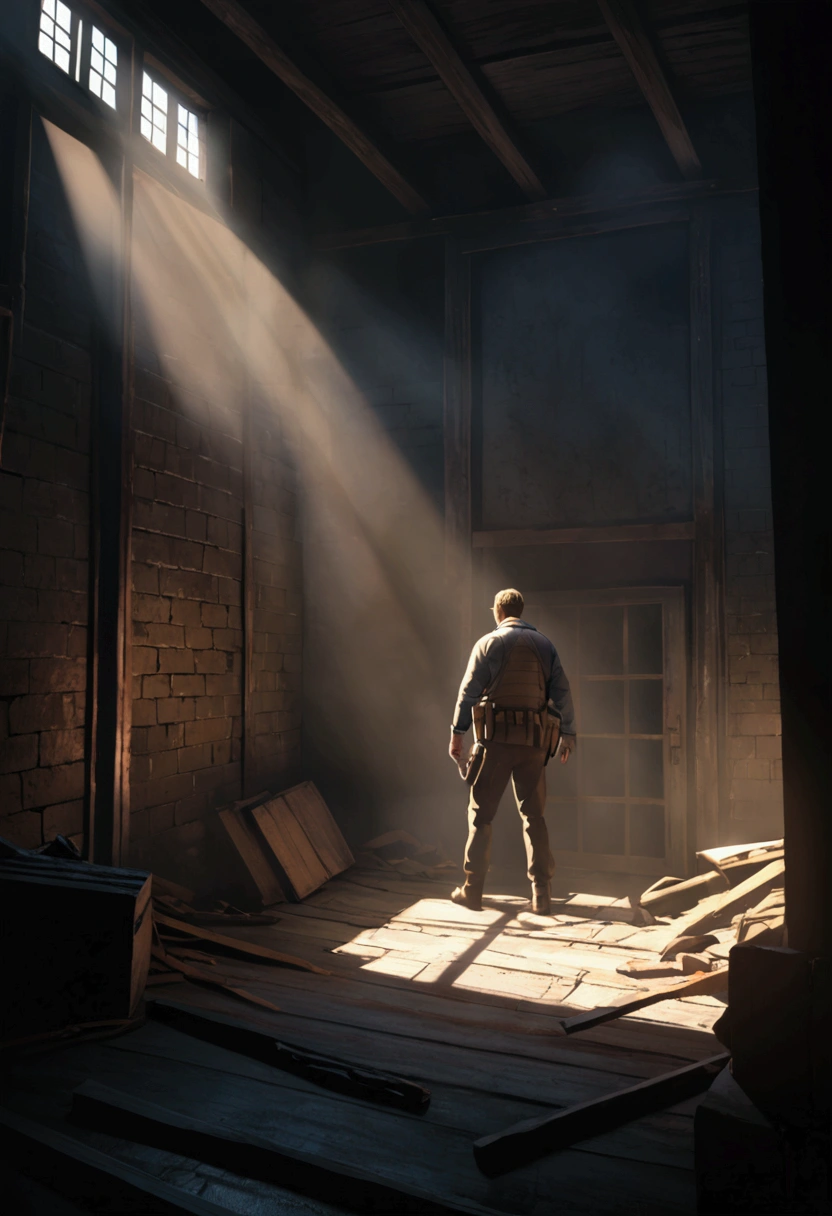 A scene of a tells us how to act in case of danger