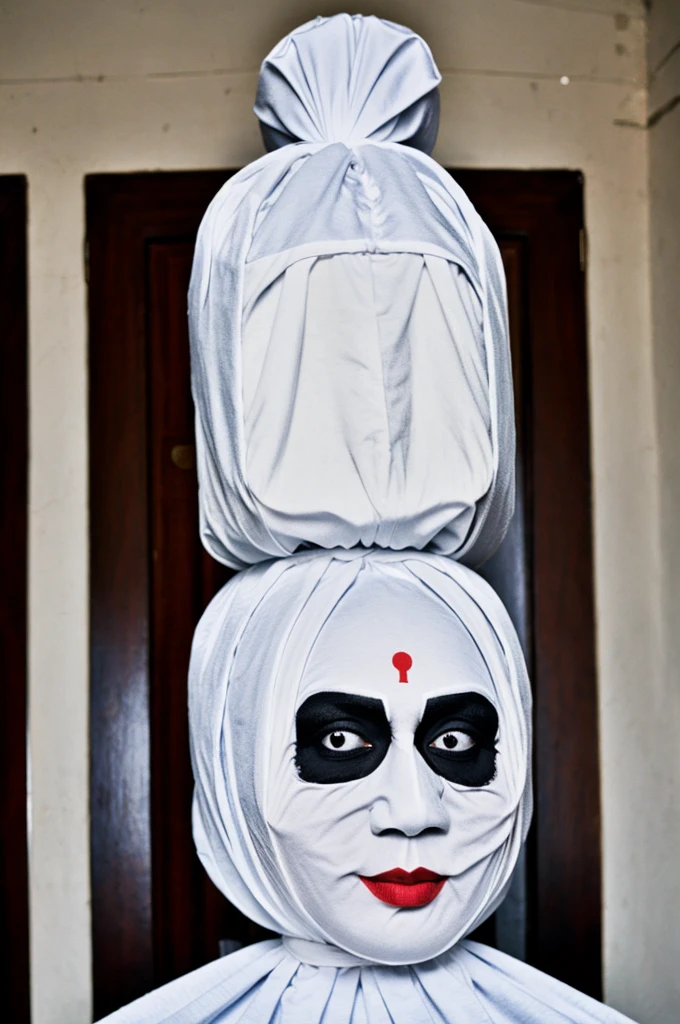 ((best quality)), ((masterpiece)), (detailed), pocong. veilled