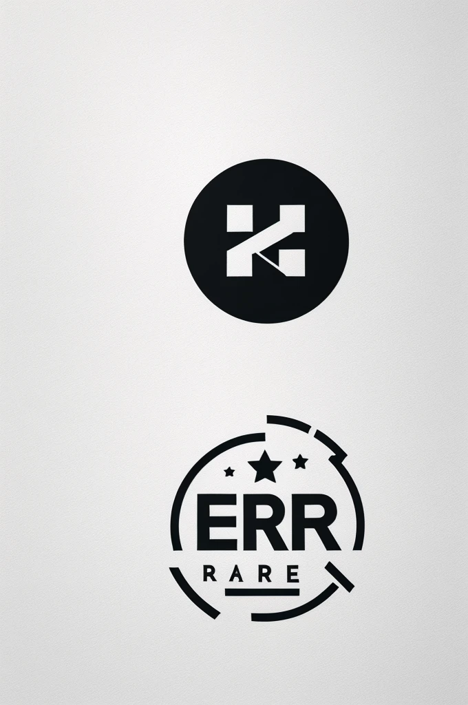 Create a minimalist logo design with the Word ER