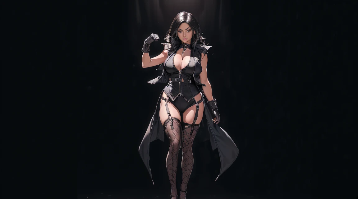 (best qualityer,work of art, intrikate,ultra detali,realisitic,CRU photo,8k hd,ultra high resolution,photorealisitic style,Cinematic scenes, sharp focus,dramatic lighting,extremely detaild, vampire girl, cute, high-heels, busty, dark theme