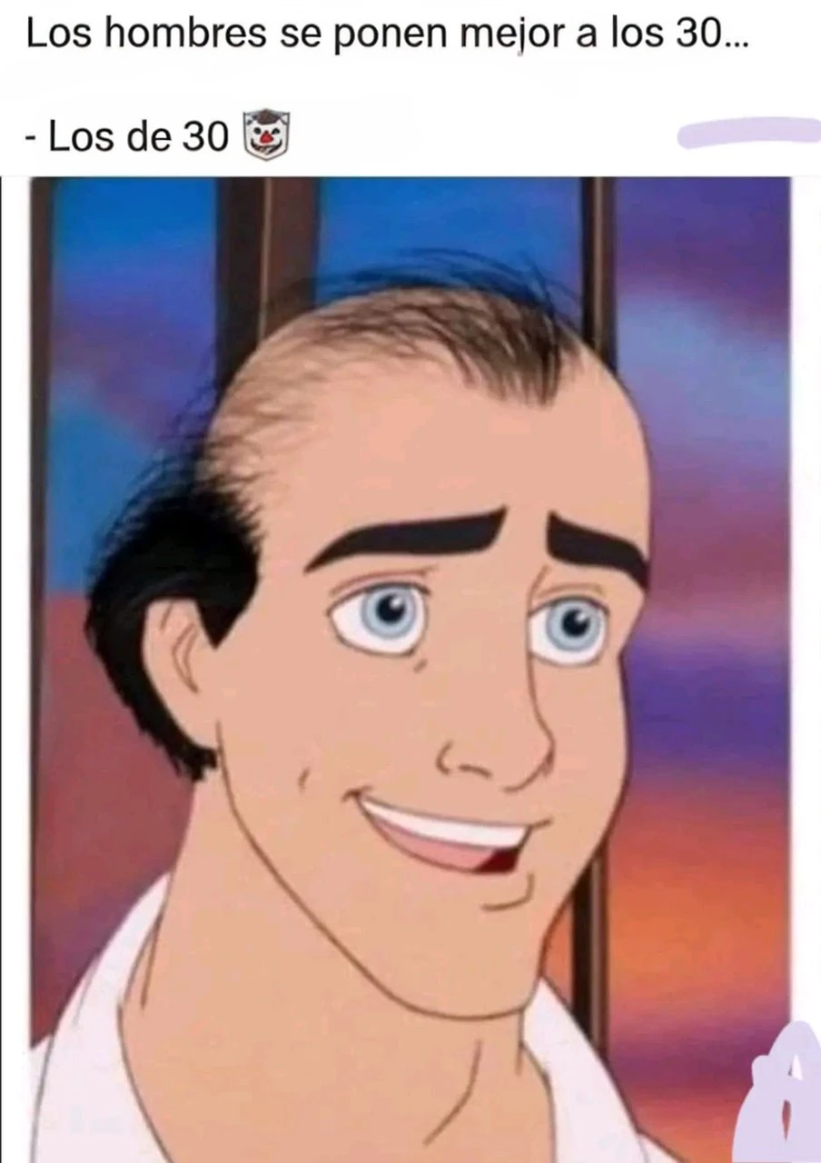 bald young man, with some hair on the sides 