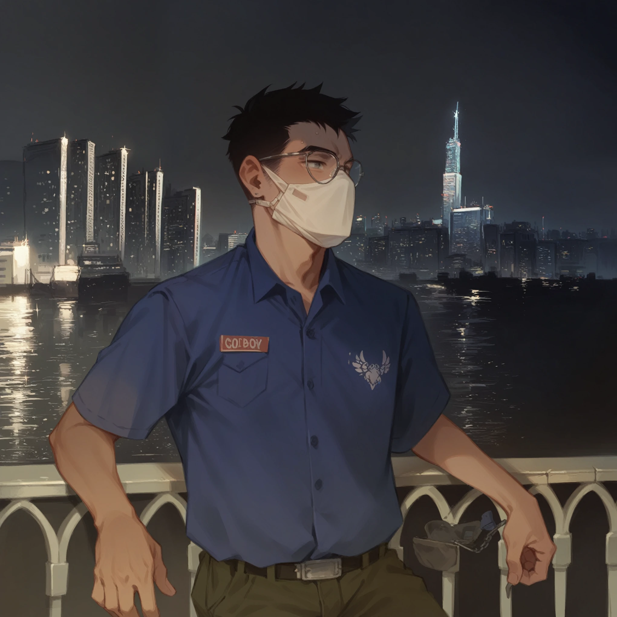 cool boy in city
