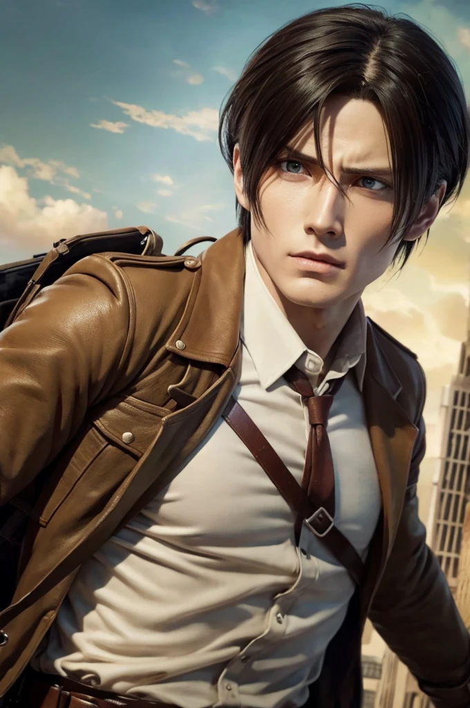 Attack on Titan Levi's baby face Gray Eyes beautiful