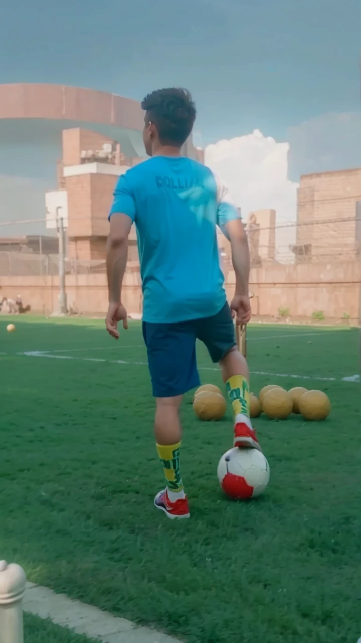 Realistic person and the balls too