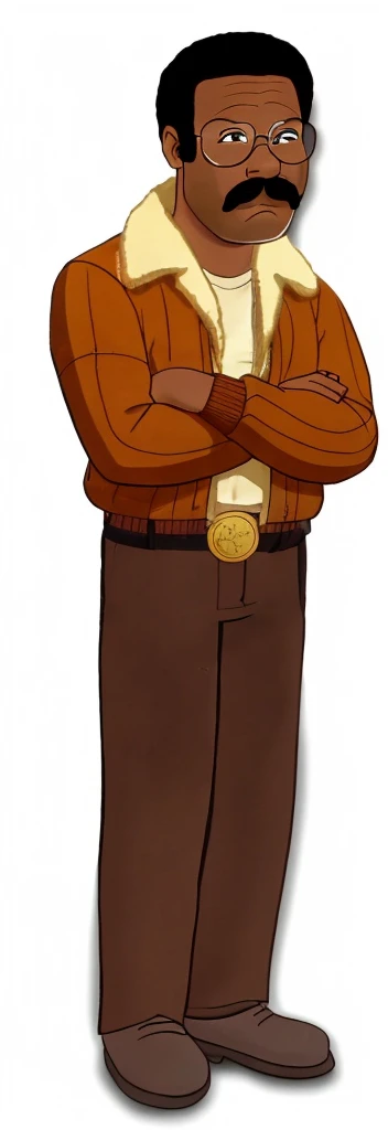 African-American, mustache looks exactly like Carl Weathers