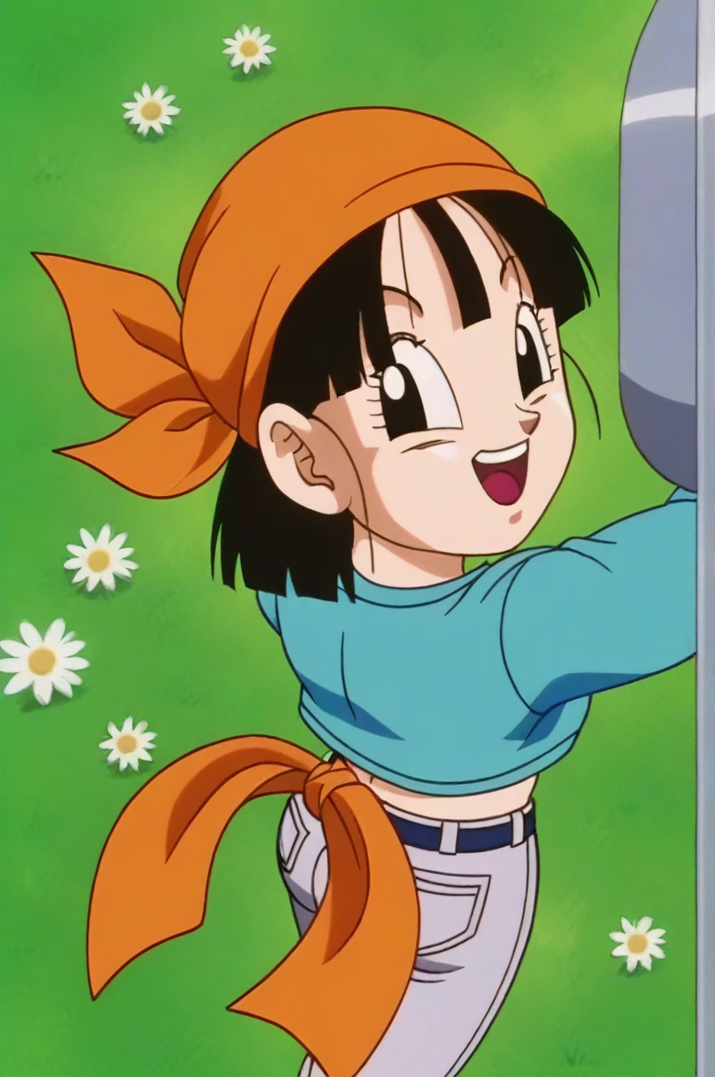 fountain_cheered up, score_9, score_8_above, score_7_above, cheered up screencap,8k, absurd resolution,
Pan \(Dragon Ball\), 1 girl, Alone, SMILE, Open mouth, hits, happy, Grass, black fur, Field, clavicle, aboveper body, :d, teeth, blunt hits, outdoor, black eyes, arm above, eyelashes, aboveper teeth only, happy, Red shirt, golden ornaments, in front of the viewer, close-above, bandana, retro artStyle, , 1990s \(Style\), orange scarf, language, arched eyebrows, arms above, short hair, medium chest, showing buttocks, 2nalgas, perfect anatomy, skimpy clothing, medium breasts, medium rear, unclothed, bare shoulders, big sexy ass, medium hips
