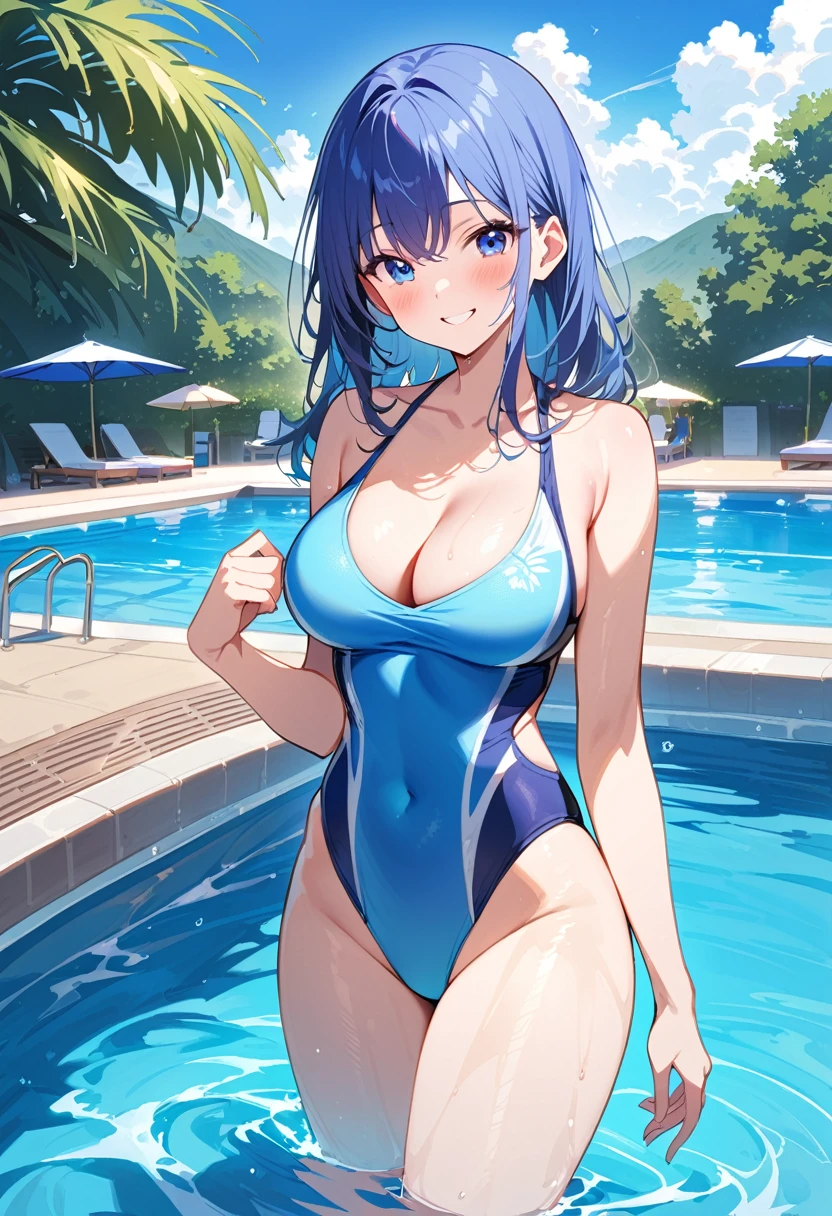 hot spring、woman、School Swimsuit