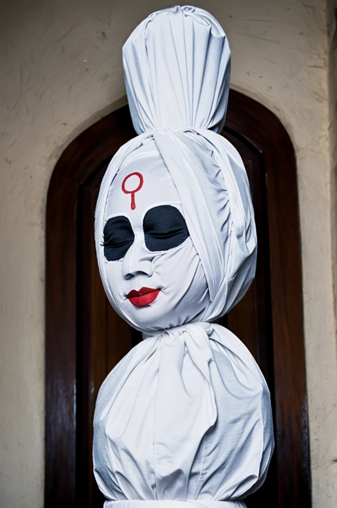((best quality)), ((masterpiece)), (detailed), pocong. veilled