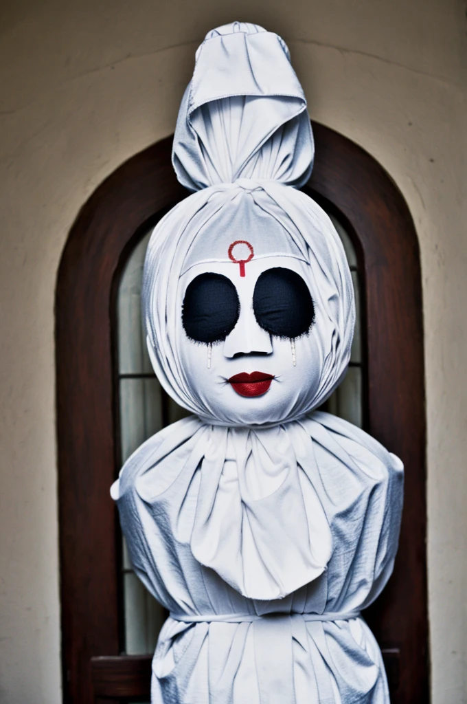 ((best quality)), ((masterpiece)), (detailed), pocong. veilled