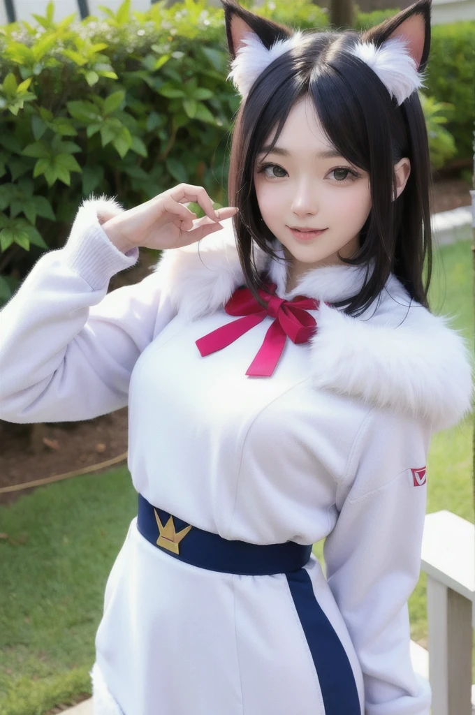 1 supercute kitty wear a origami gundam armor,fur