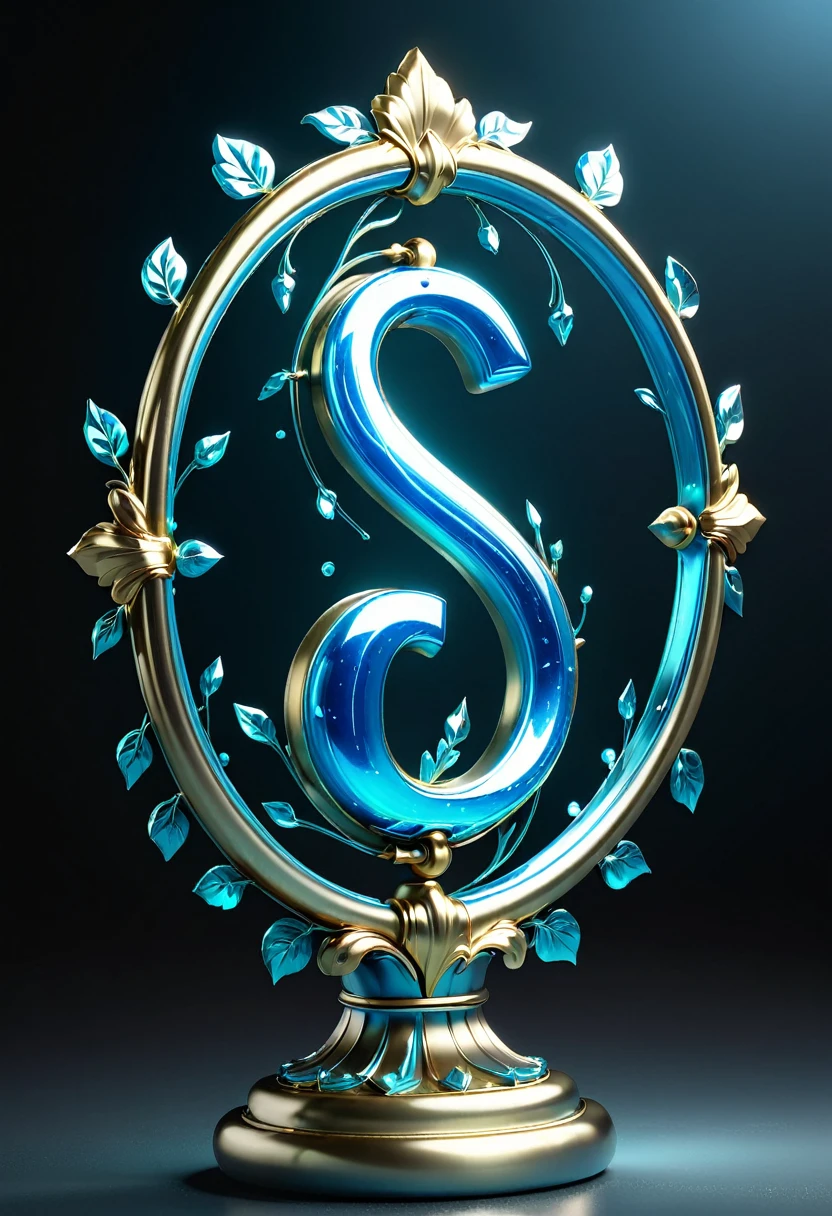 Snell round fountain,capital"SOM",Creative font design,合金steel character,(Design de fonte 3D"SOM":1.8),heavy metal style,metallic art,metallic luster,Metallic texture in the post-industrial era,Crafts made of twisted alloy wire,steel character,golden word,silver letter,metallic words,crystal pendant,Emerald configuration,carefully crafted,Perfect finish,Magic Lightning Background,blue lightning,DESCOBRINDO steel character,There are iron flowers in the words,