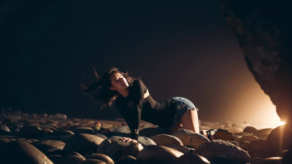 Rock singer falls into the void