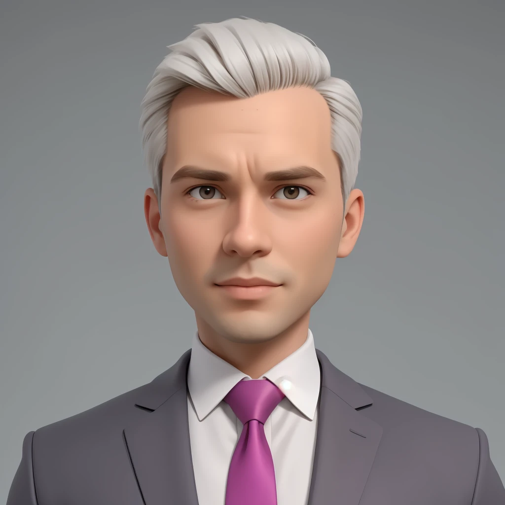 a man of 30, with short brown hair,it's made of diamonds, strict look, and brown eyes, wearing white white shirt with thin beard