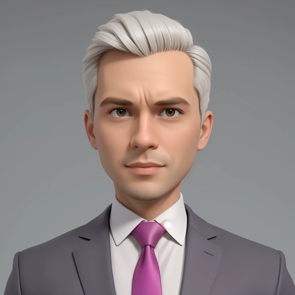 a man of 30, with short brown hair,it&#39;s made of diamonds, strict look, and brown eyes, wearing white white shirt with thin beard
