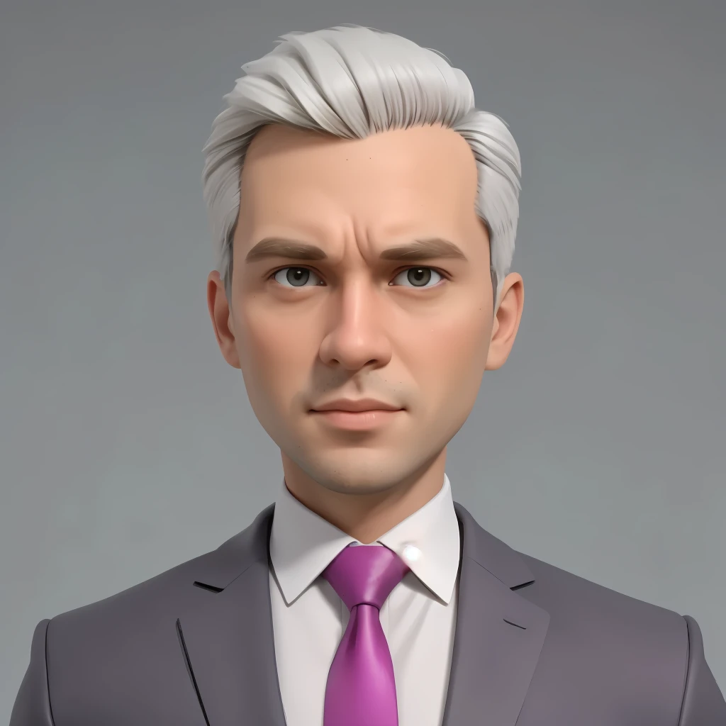 a man of 30, with short brown hair,it's made of diamonds, strict look, and brown eyes, wearing white white shirt with thin beard