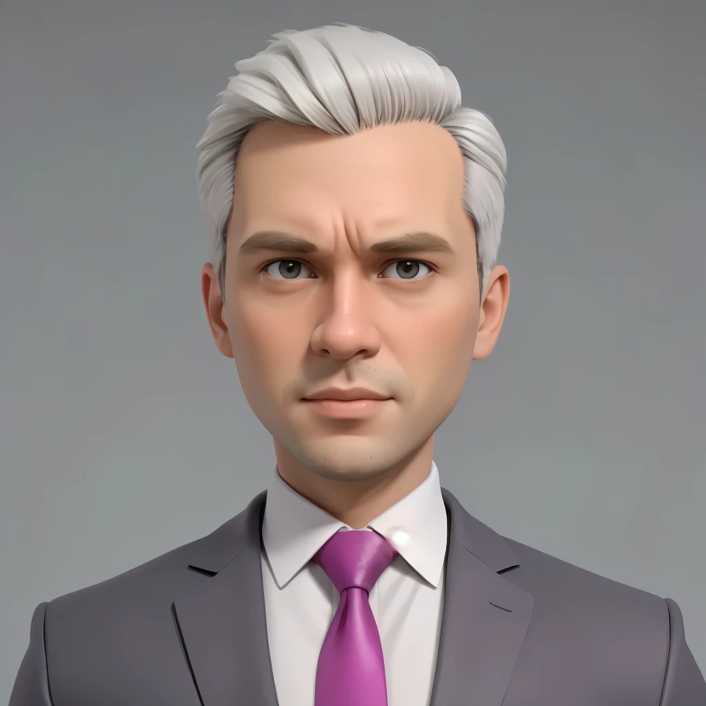 a man of 30, with short brown hair,it&#39;s made of diamonds, strict look, and brown eyes, wearing white white shirt with thin beard
