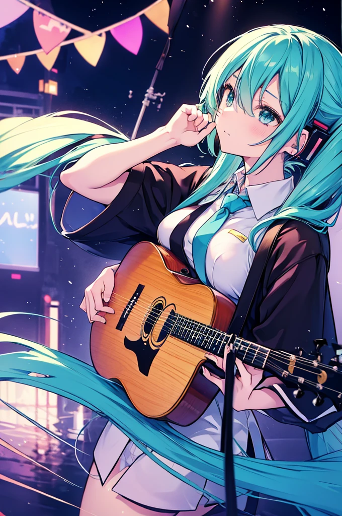 hatsune miku、I was always singing。she、I like music.、Someday many people will have their own songs々I had a dream that inspired me。
one day、she ended up giving her first concert。sheは緊張していたが、When you stand on stage and start singing、sheの歌声に人々gathered々Charmed。
therefore、she fell in love for the first time。sheの恋人は、私はsheの歌声に惹かれたファンでした。They are、Getting to know each other through music、Attracted to each other。
but、sheの恋人は、sheの人気に嫉妬、私はsheを縛り始めた。she、Keep playing your music、、I want to maintain my relationship with my girlfriend。
Soon、she has her own dreams and、He decided to continue making music for his supportive fans.。and、she broke up with her lover、Deciding to pursue music。
sheの初恋は、Expressing yourself through music,、それはsheが自分の人生を自分らしく生きることを決意した物語だった。