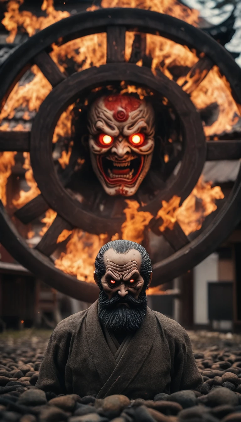 8k,Horror movie photos,Face in the Wheel,The wheels are on fire,A severed head in the middle of the wheel,No body,Floating in,Angry,Beard on face,The background is a Japanese shrine,Shallow depth of field, Vignette, Very detailed, High budget, Bokeh, CinemaScope, Sulky, amazing, nice, Film Grain, Creepy, Anxious, dark, Creepyな, Suspenseful, strict, Very detailed 情報
タスク進行中99%