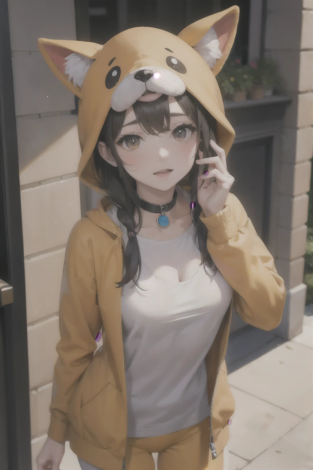 Girl in a Corgi costume