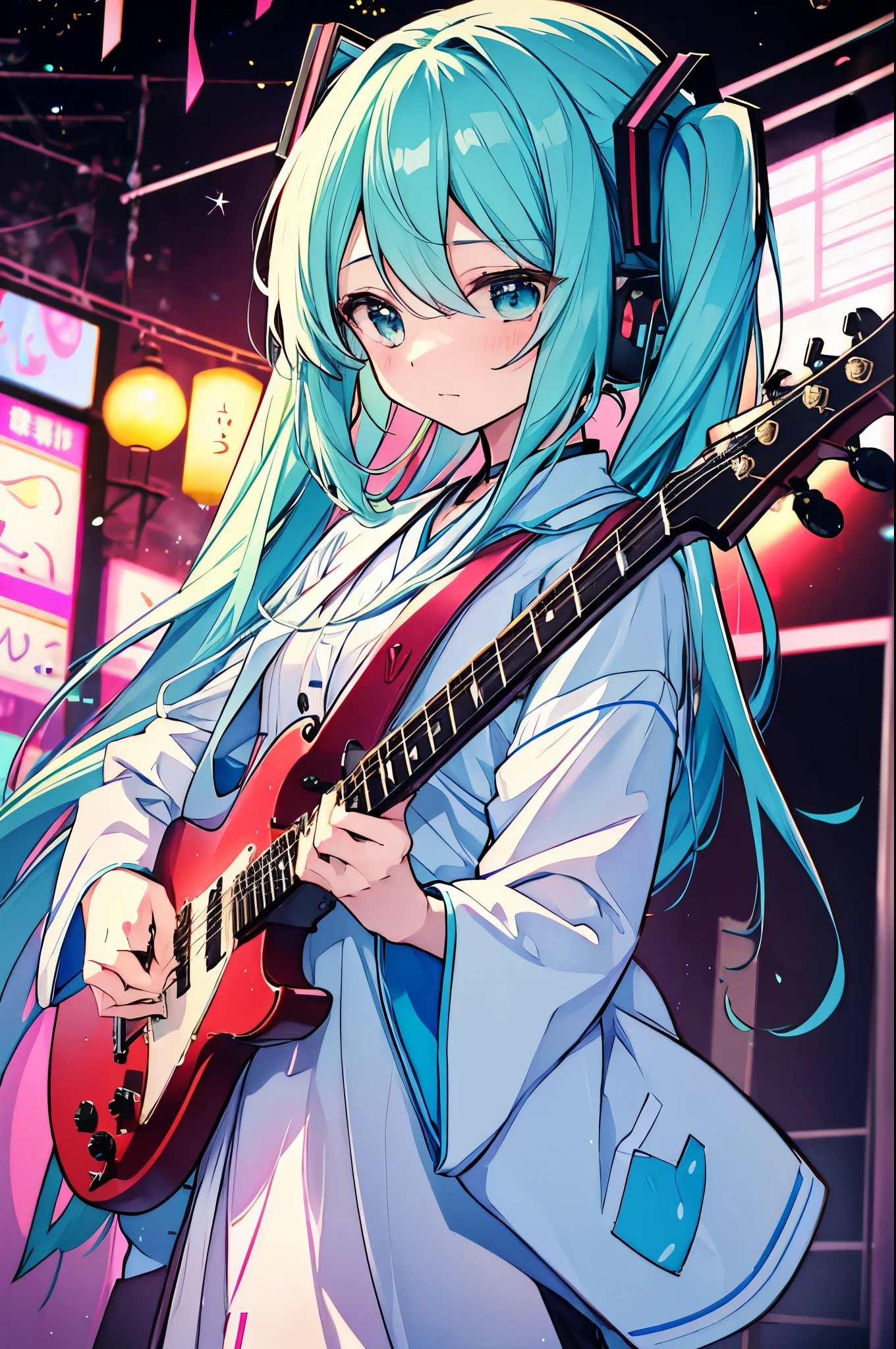 hatsune miku、I was always singing。she、I like music.、Someday many people will have their own songs々I had a dream that inspired me。
one day、she ended up giving her first concert。sheは緊張していたが、When you stand on stage and start singing、sheの歌声に人々gathered々Charmed。
therefore、she fell in love for the first time。sheの恋人は、私はsheの歌声に惹かれたファンでした。They are、Getting to know each other through music、Attracted to each other。
but、sheの恋人は、sheの人気に嫉妬、私はsheを縛り始めた。she、Keep playing your music、、I want to maintain my relationship with my girlfriend。
Soon、she has her own dreams and、He decided to continue making music for his supportive fans.。and、she broke up with her lover、Deciding to pursue music。
sheの初恋は、Expressing yourself through music,、それはsheが自分の人生を自分らしく生きることを決意した物語だった。