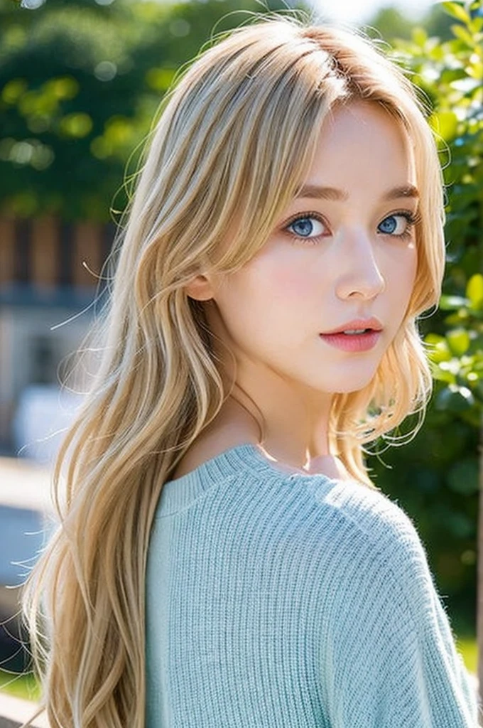 Create a portrait of a cute blonde girl, It appears to slowly descend onto your back.. Pay attention to the details, Gives hair a natural look. Her blue eyes should shine in the soft light, Feeling warm and comfortable.
Highlight the girl's individuality, By adding long eyelashes, Give her a mysterious look. Notice the blue dress?, Light and airy, And the fabric is a dream fabric..
Create stunning portraits in a realistic style, Attention to detail. Try to convey harmony and tenderness in the image, Everyone, Who will be watching this film?, I felt the magic of this kind girl