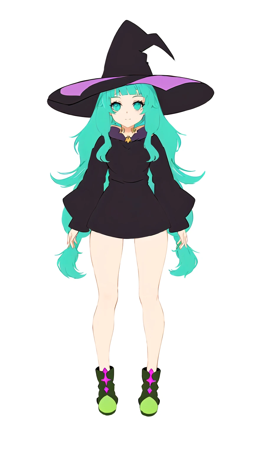 a close up of a cartoon character wearing a witch hat, full body adoptable, anime full body illustration, character adoptable, witch girl, dark witch character, astral witch clothes, full body portrait of a short!, flat anime style, fullbody commission for, full body with costume, dark sorceress fullbody pose, single character full body, flirty anime witch casting magic.a cartoon girl in a witch costume with a hat and boots, witch girl, astral witch clothes, flirty anime witch casting magic, bright witch, full body character design, witchcore clothes, witch academia, anime full body illustration, anime character design, dark witch character, mechanized witch girl, witch clothes, , anime in fantasy style. style color is watercolor . full shading and lighting , shading foot , shading custom