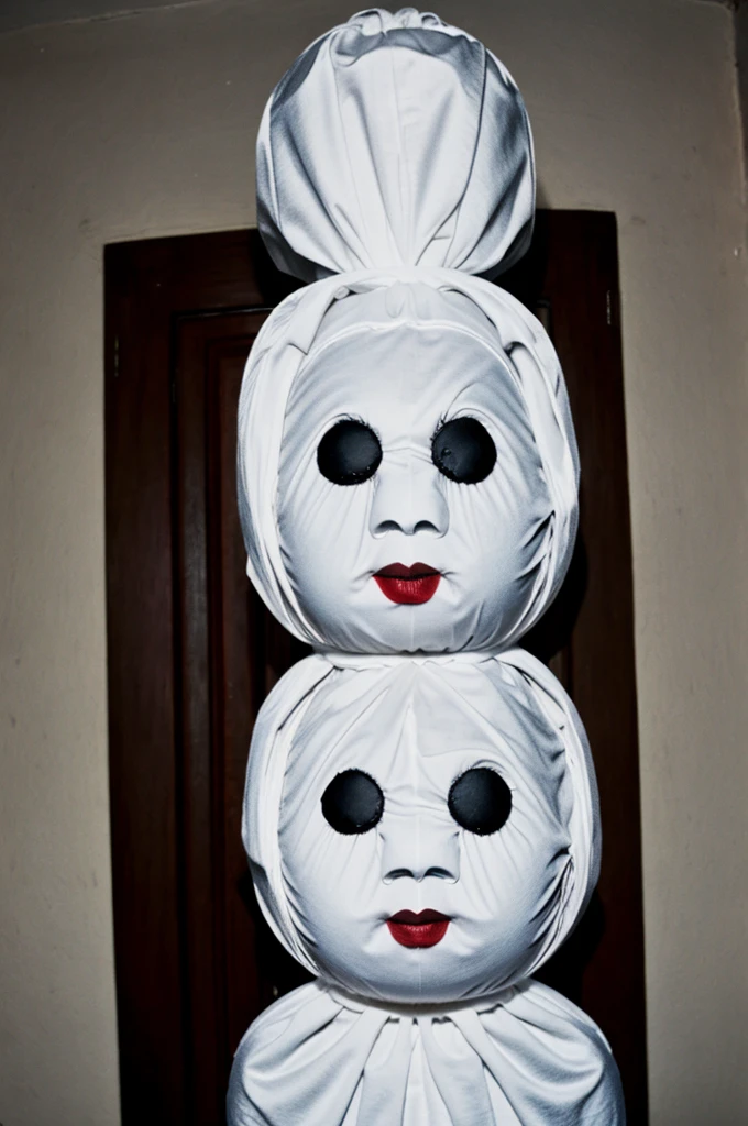((best quality)), ((masterpiece)), (detailed), pocong. malaysia ghost. pocong ghost. scary face. big body
