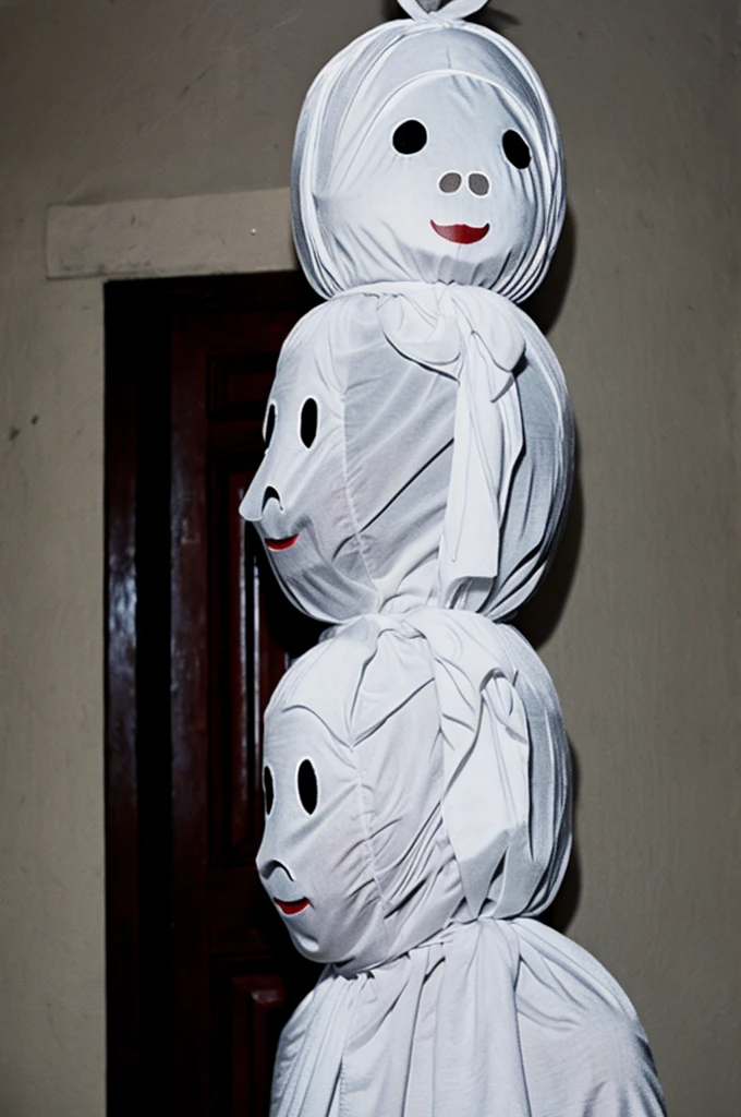 ((best quality)), ((masterpiece)), (detailed), pocong. malaysia ghost. pocong ghost. scary face. big body