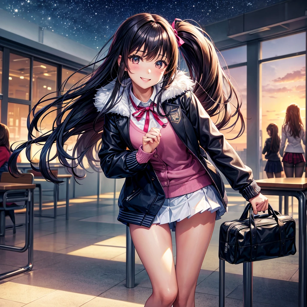 best quality，，smile，blazer，swimsuit，School，classroom，Collective of girls，JK，A girl taking off her uniform，Sexy and cute，Uniform of the Future，Ribbon on uniform，evolution系ファッション，middle School girlultiple girls are depicted,harem，idol group，infinite possibilities，leather jacket，hoodie，fur jacket，Clothing of the future，evolution，Track jacket，starry sky background，photo shoot，long hair，wearing a cardigan，beautiful girlの国，girl&#39;s paradise，highest quality，big breasts，leather jacket，happy girl,horny girl，blue eyes，perfect face，standing position，She has her bangs down，fur jacket,Beautiful eyes，smooth hair，perfect eyes，beautiful girl，Angel Girl，multicolored hair colors，naughty girl，beautiful，High-dimensional beautiful girl，Multidimensional beautiful girl，gathering，Group、，