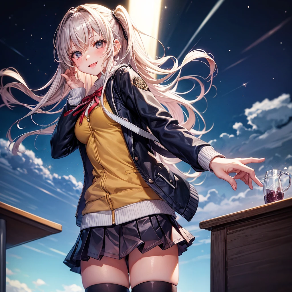 best quality,,smile,blazer,swimsuit,School,classroom,Collective of girls,JK,A girl taking off her uniform,Sexy and cute,Uniform of the Future,Ribbon on uniform,evolution系ファッション,middle School girlultiple girls are depicted,harem,idol group,infinite possibilities,leather jacket,hoodie,fur jacket,Clothing of the future,evolution,Track jacket,starry sky background,photo shoot,long hair,wearing a cardigan,beautiful girlの国,girl's paradise,highest quality,big breasts,leather jacket,happy girl,horny girl,blue eyes,perfect face,standing position,She has her bangs down,fur jacket,Beautiful eyes,smooth hair,perfect eyes,beautiful girl,Angel Girl,multicolored hair colors,naughty girl,beautiful,High-dimensional beautiful girl,Multidimensional beautiful girl,gathering,Group、,