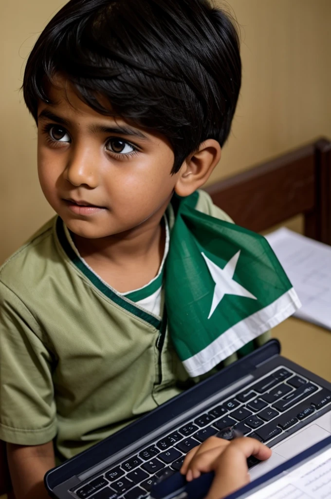 A pakistani children look data analyst