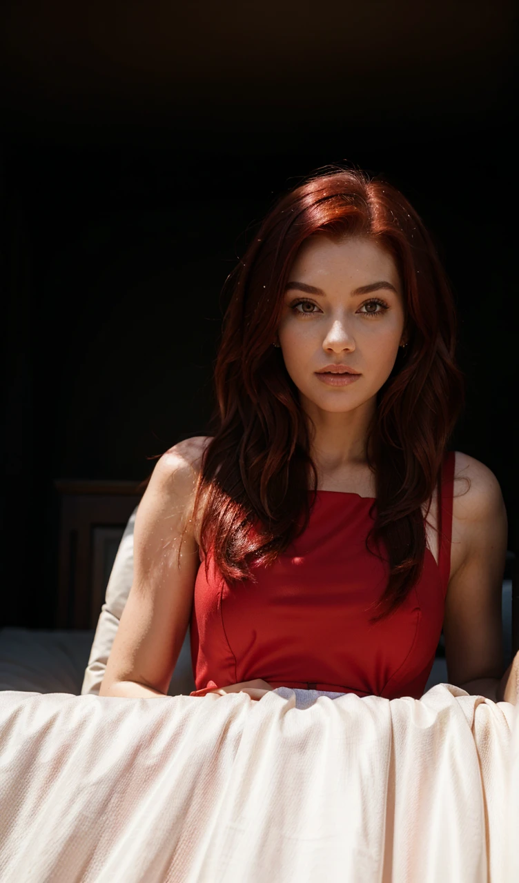 Queen, red dress red dark red hair