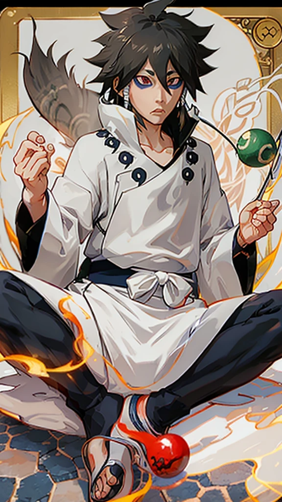 Indra Otsutsuki eating fish balls