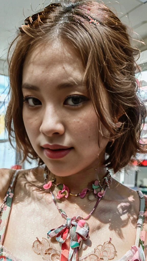 ((masterpiece, highest quality, Highest image quality, High resolution, photorealistic, Raw photo, 8K)), japanese girl, young, 20 years old, (cute:1.3), (adorable:1.5), lingerie, outside, sunny, rose, rose blackpink