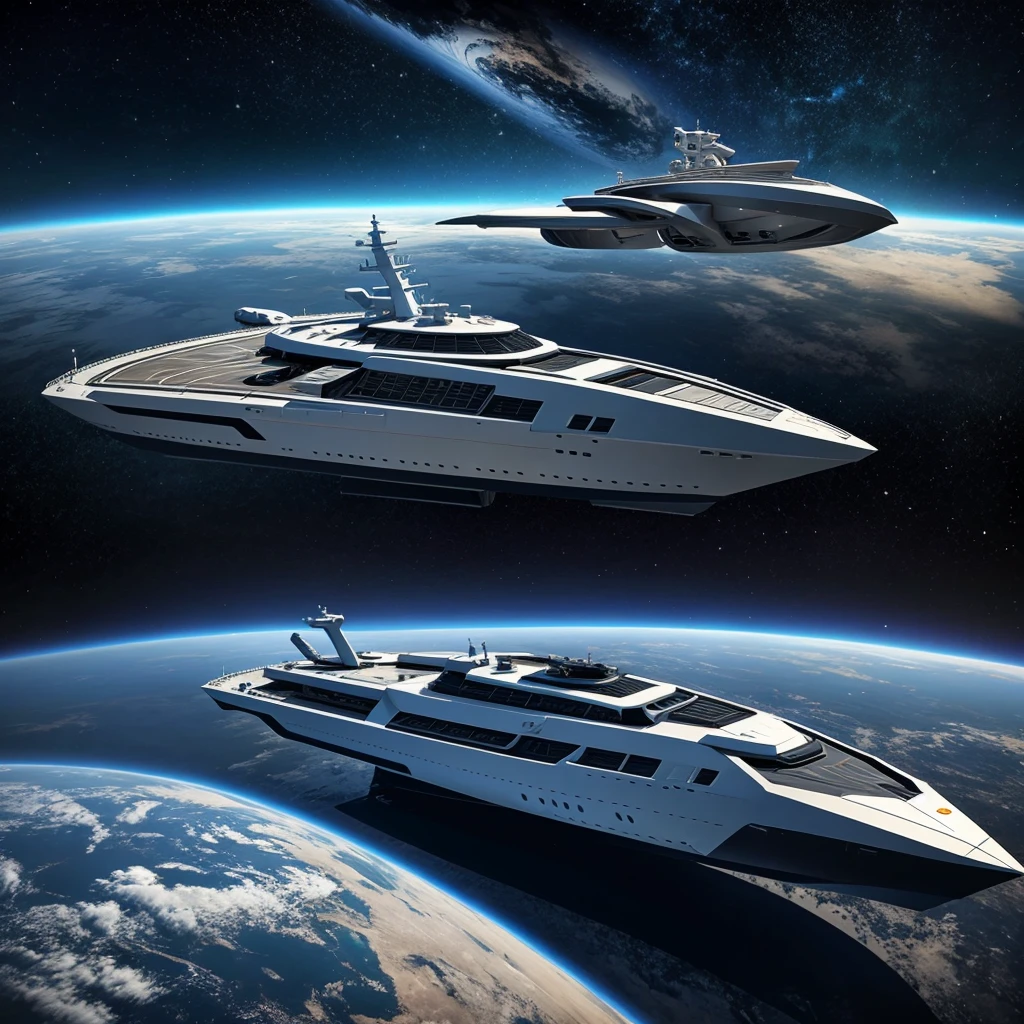Create a realistic intergalactic ship