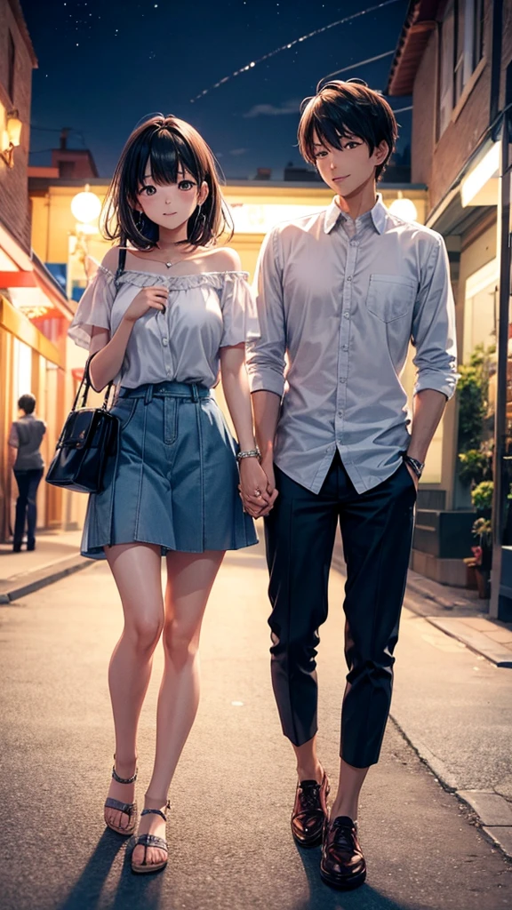 Couple Night view Just started dating Couple Date