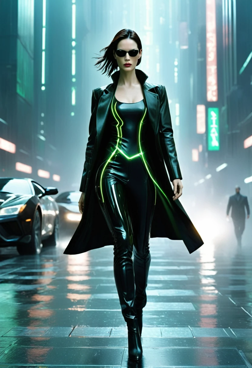 Prompt: “The Matrix” Inspired Video
Create a dynamic and visually stunning video inspired by the iconic film “The Matrix.” The video should capture the essence of the movie’s cyberpunk aesthetic, featuring:
1. Green Code Rain: Incorporate the signature falling green code, symbolizing the digital nature of the Matrix.
2. Urban Dystopia: Show a futuristic, dystopian cityscape with towering skyscrapers, neon lights, and dark, gritty streets.
3. Action Sequences: Include fast-paced action scenes with martial arts, slow-motion bullet dodging, and intense combat, reminiscent of the film’s choreography.
4. Characters: Feature characters styled like Neo, Trinity, and Morpheus, wearing black leather outfits and sunglasses.
5. Virtual Reality: Highlight the concept of a simulated reality, with glitches, digital distortions, and surreal transitions between the real world and the Matrix.
6. Philosophical Elements: Integrate thought-provoking quotes and imagery that reflect the film’s themes of reality, control, and freedom.
7. Soundtrack: Use a suspenseful and adrenaline-pumping soundtrack that matches the intensity and atmosphere of the visuals.
The overall tone should be mysterious, thrilling, and thought-provoking, staying true to the spirit of “The Matrix.”
Let me know if you need any adjustments or additional details!
