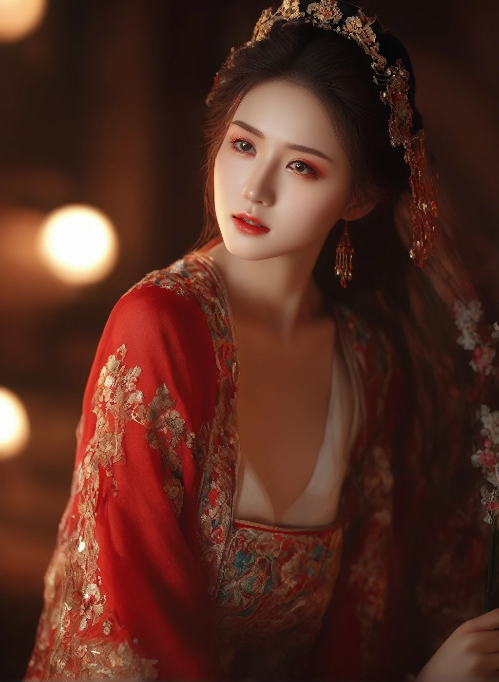 (masterpiece, best quality, Super detailed, The best shadow), (Detailed Background), (Beautiful and delicate face), High contrast, (Optimal lighting, extremely delicate and beautiful), rich and colorful, Super detailed, dramatic light, Beautiful background, Intricate details, (1 girl, alone, rich and colorful hair, Pointed face, Red eyes, Hair between the eyes, Dynamic angle, Red clothes), looking at the audience, Blood splatter,(shattered glass), magic circle, in the room, whole body, Detail eyes, beautiful eyes, 8k, 4K, best quality, masterpiece, beautiful eyes, realism