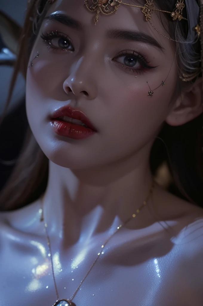Detailed image quality,Witch Pandora,wing, succubus theme,堕落Angel,Excellent,scary,Secret Terror,tentacle,With eyes,Uncanny Valley Effect,Beast Blood Moon,skeleton,vampire,Hellfire,Dark Queen,Angel,magician magic witch,16岁Angel,eyes are blue(Pupils as deep as the starry sky),Gorgeous body tattoos,surreal photos(8k quality,Rich in details),Dark eyeshadow,Sexy thick lips(red lipstick),tattoo designs on body,Dark Queen,Cleopatra,Wear luxurious gold jewelry,Gorgeous clothes,