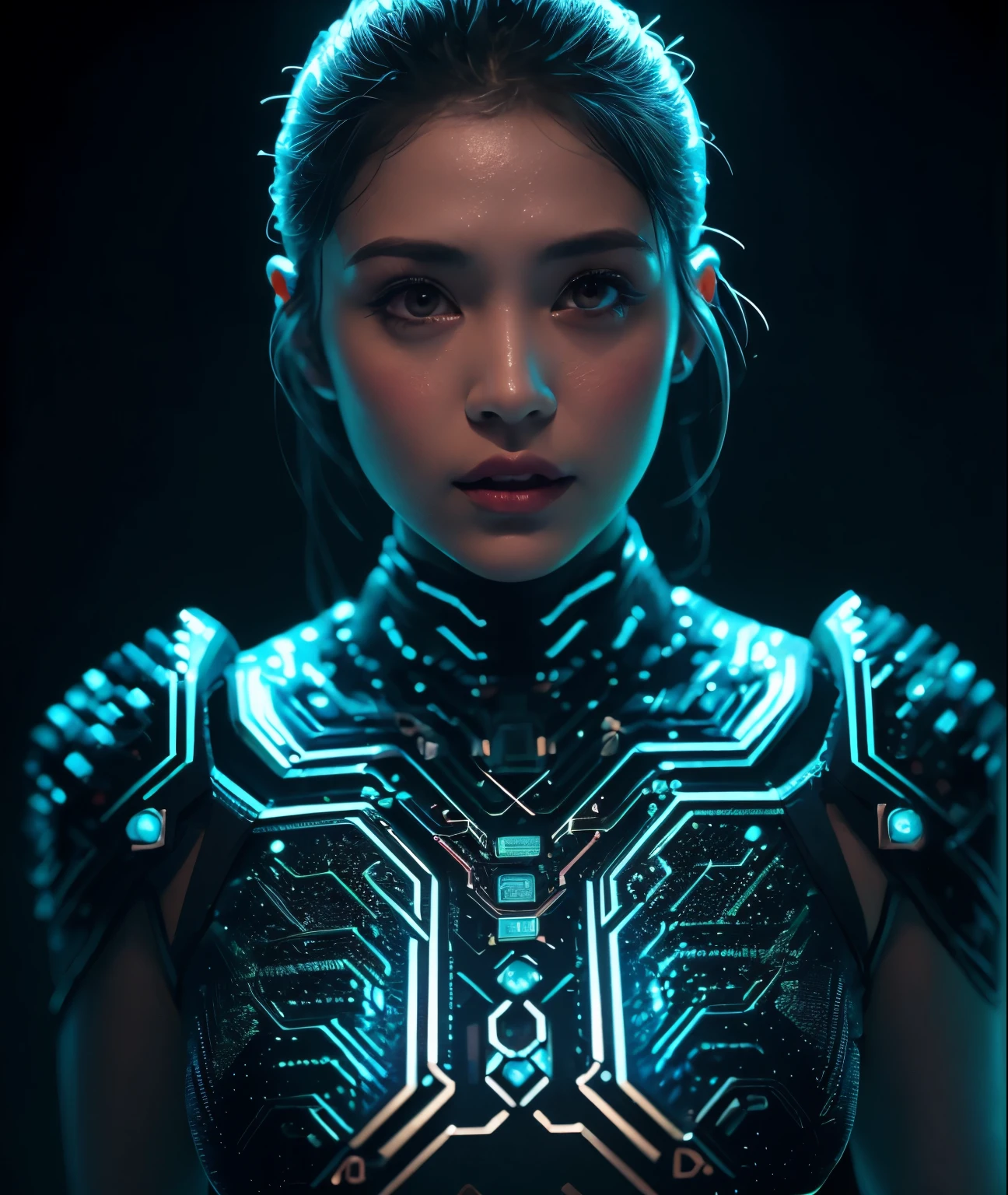 Mallu girl, Kerala, ((top-quality)), ((​masterpiece)), (detaileds:1.4), 。.。.3D, Beautiful Cyberpunk Woman Image,nffsw(HighDynamicRange),Ray traching,NVIDIA RTX,Hyper-Resolution,Unreal 5,Sub-surface scattering,PBR Texturing,Postprocess,Anisotropy Filtering,depth of fields,Maximum clarity and sharpness,multi-layer texture,Albedo and specular maps,Surface Shading,Accurate simulation of light-material interactions,perfectly proportions,Octane Rendering,Two-tone lighting,Wide aperture,Low ISO,White Balance,thirds rule,8K Raw,Circuit Board AI,Silver Body、Metallic body、Beautuful Women、Beautie、Colossal 、Erotic