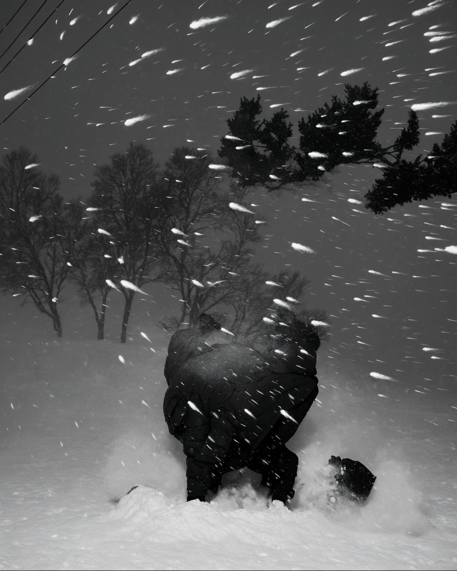 Blizzard ::5, in the middle of a blizzard, Blizzard, blizzard, during snowfall, blizzard in the mountains, snowing, In the snow, powder, snowstorm, snowfall at night, Trent Park, by Dan Frazier, buried in the snow at night, nicolas delort, snowfall