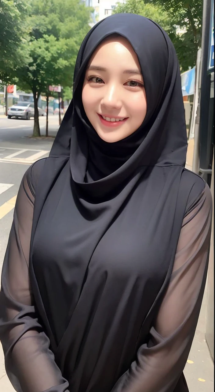 ((Best quality, 8k, Masterpiece :1.3)), 1girl, smiling, full body, slim face, Pretty woman, Ultra-detailed face, Detailed eyes, Double eyelid, blur background, slim face, cleavage, big tit, lay down, bad, shy face, o face, hands up, spread leg