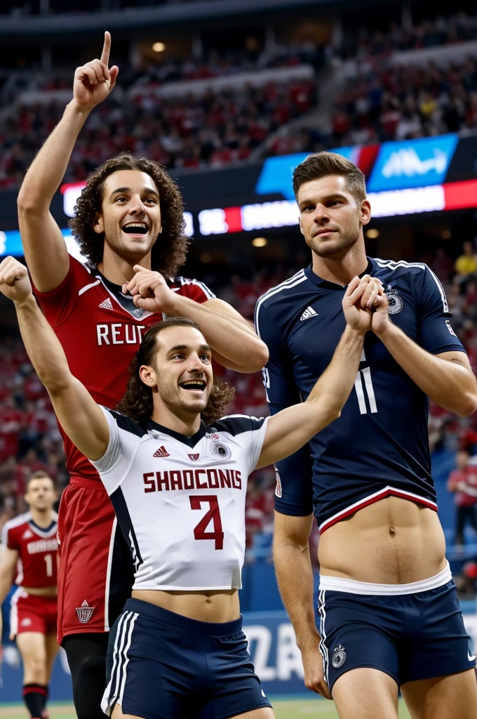 Wirtz makes the Shh cheer in the Germany jersey and Cucurella cries in the background