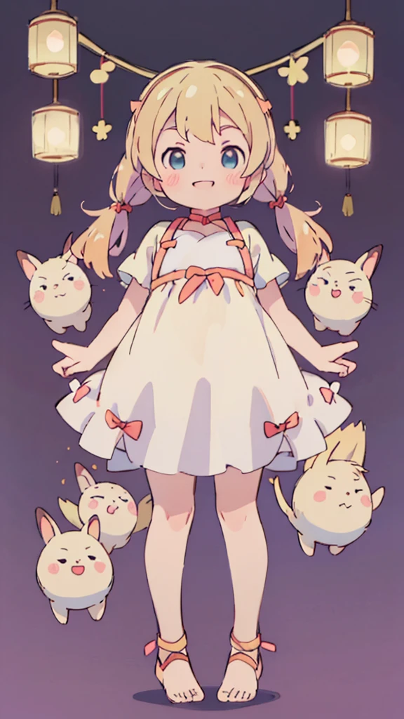 1 girl,rurudo lion,Animal Ears,smile,raise one hand up、naked、Nipples、Pussy、nsfw、Leg spread、spread pussy