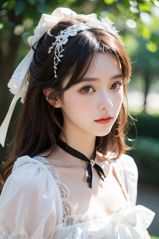 One Woman,Japanese,Brown Hair,ta Fashion,{Classic Loli{Clarory},favorite outfit,Coordination,Portraiture,expensive,expensiveロリィタ,Genuine,nature,whole body,Head ornament,beautiful,{Dressed like an aristocrat's daughter},Lady,rose garden,Rose Garden,garden,Roses are blooming everywhere,Genuine,nature,{ボンネットHead ornament},{Use a pannier to fluff up your skirt},The skirt silhouette is also beautiful.,My favorite one piece,Lace and frills,