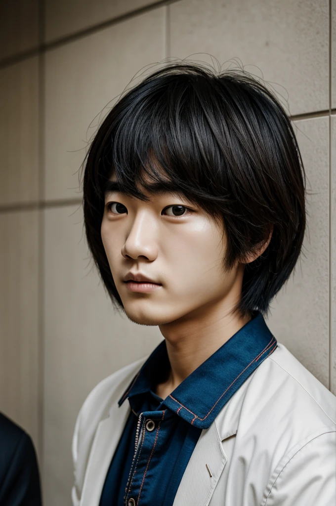 korean boy, serious, beautiful