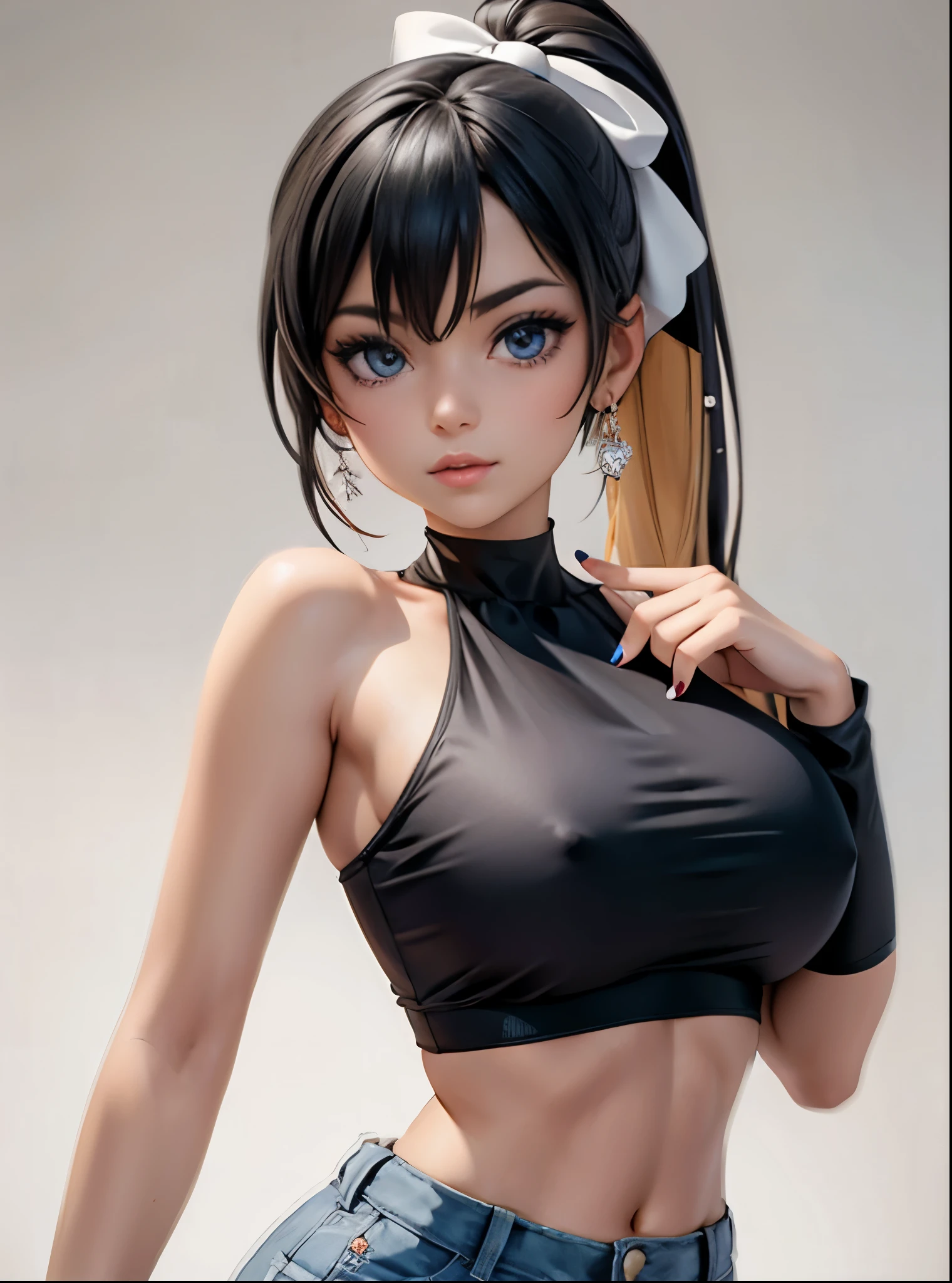 Cut Off Crop Top Under Boob