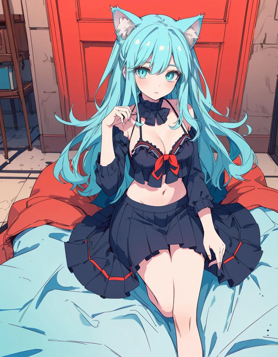 anime girl in lingerie sitting on bed with hat on head, seductive anime girl, beautiful alluring anime teen, attractive anime girl, beautiful alluring anime woman, beautiful anime girl, anime girl, pretty anime girl, ecchi, cute anime girl, (anime girl), fine details. girls frontline, beautiful anime woman, anime best girl, smooth anime cg art